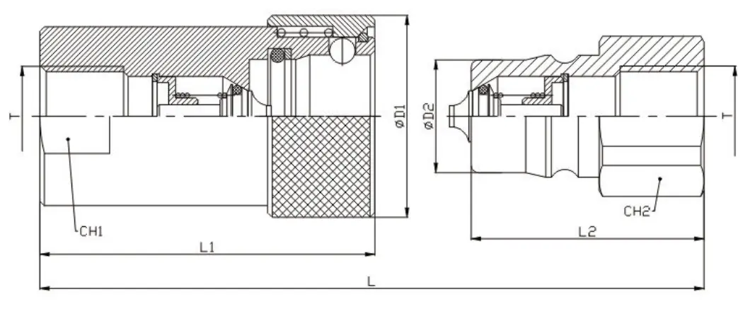 ZY-HSP coupling sectional drawing